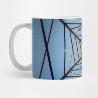 underneath electric pole Mug